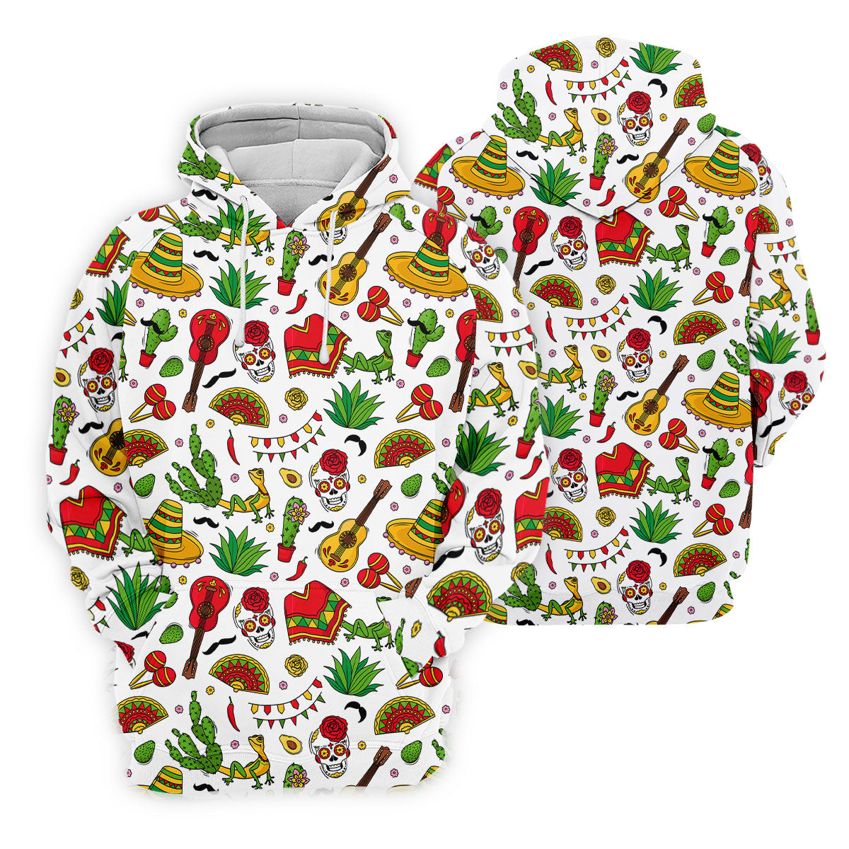 Mexican Instruments Funny Cacti Golf Tops For Men, Cinco De Mayo Celebration Golf Shirts For Men