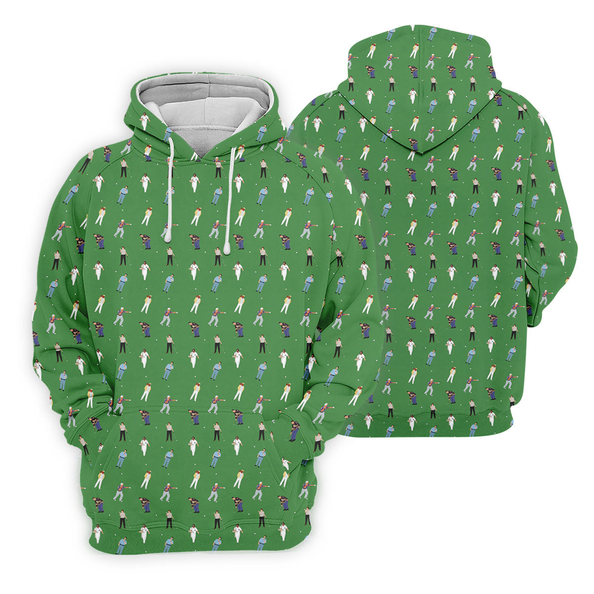 Sports Comedy Characters Golf Pose Green Golf Shirt, Ladies Golf Tops, Golf Shirt For Women