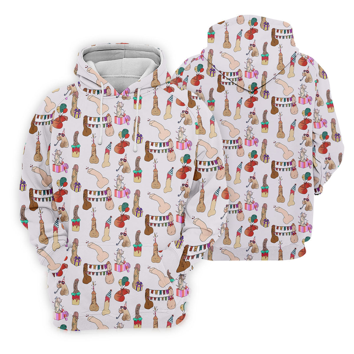 Light Pink Funny Birthday Dick Pattern Golf Polo Shirt, Men's Golf Shirt, Printed Golf Shirts