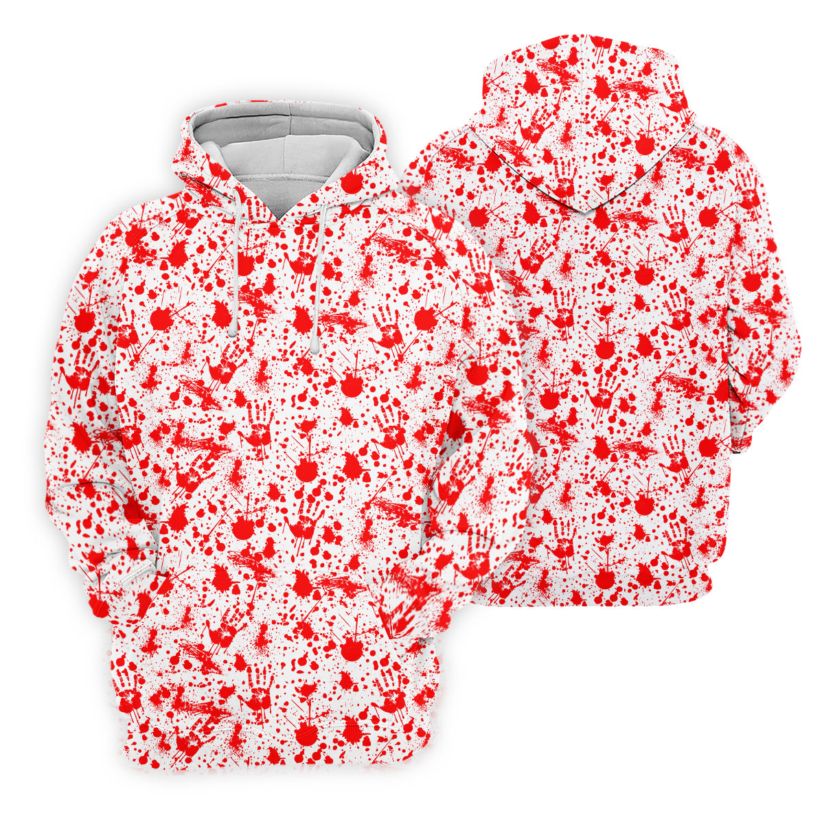 Horror Character Blood Splatter Pattern Golf Polo Shirt, Women's Golf Polo, Ladies Golf Shirts