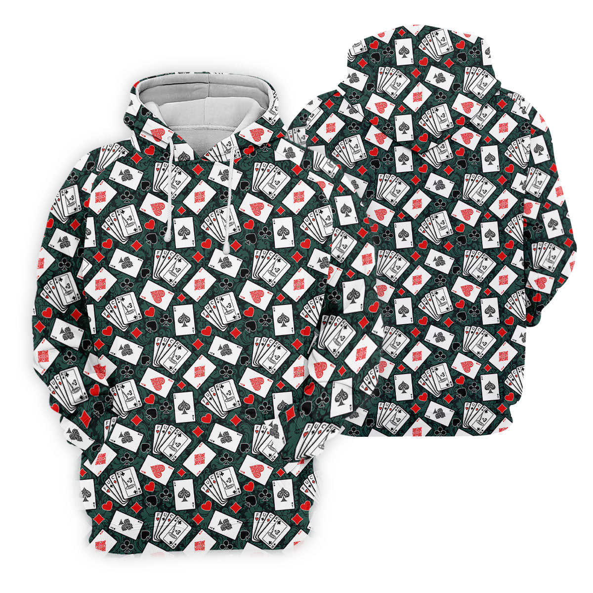 Playing Cards Pattern Casino Themed Ladies Golf Shirts, Golf Shirt For Women, Ladies Golf Polos