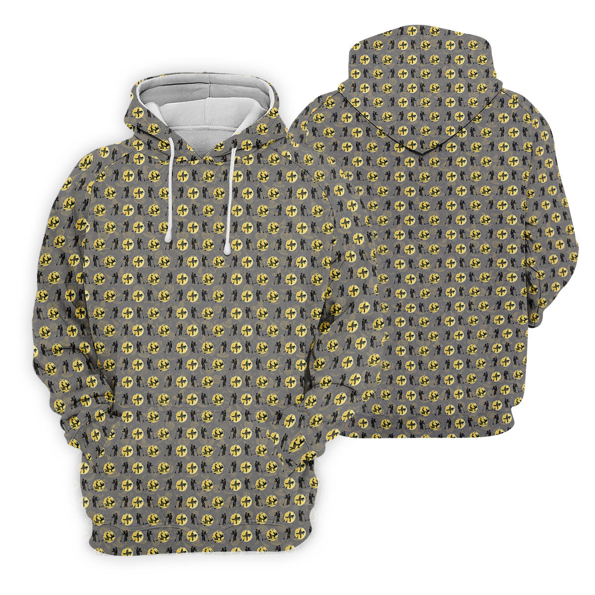 Halloween Horror Character Golf Pattern Polo Shirt, Men's Golf Shirt, Mens Golf Apparel