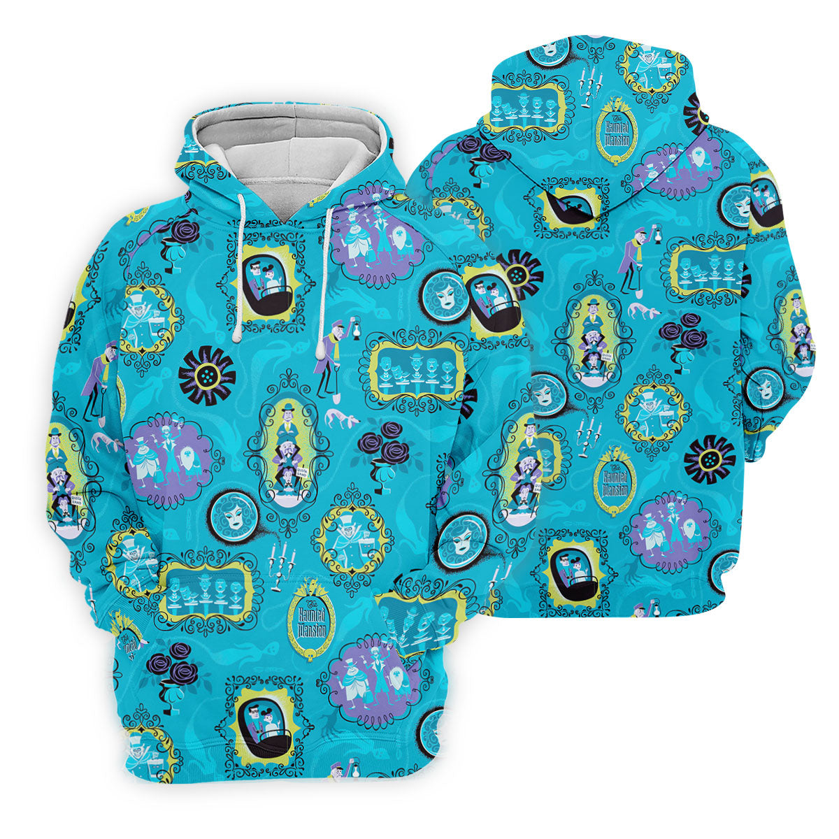 Blue Ghost Portrait Gallery Halloween Polo Shirt, Golf Polo For Women, Ladies Golf Shirts