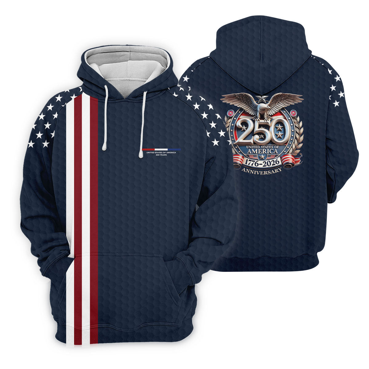 250 Years US Bald Eagle Golf Ball Pattern Golf Shirt, Patriotic 4th Of July Golf Shirt For Women