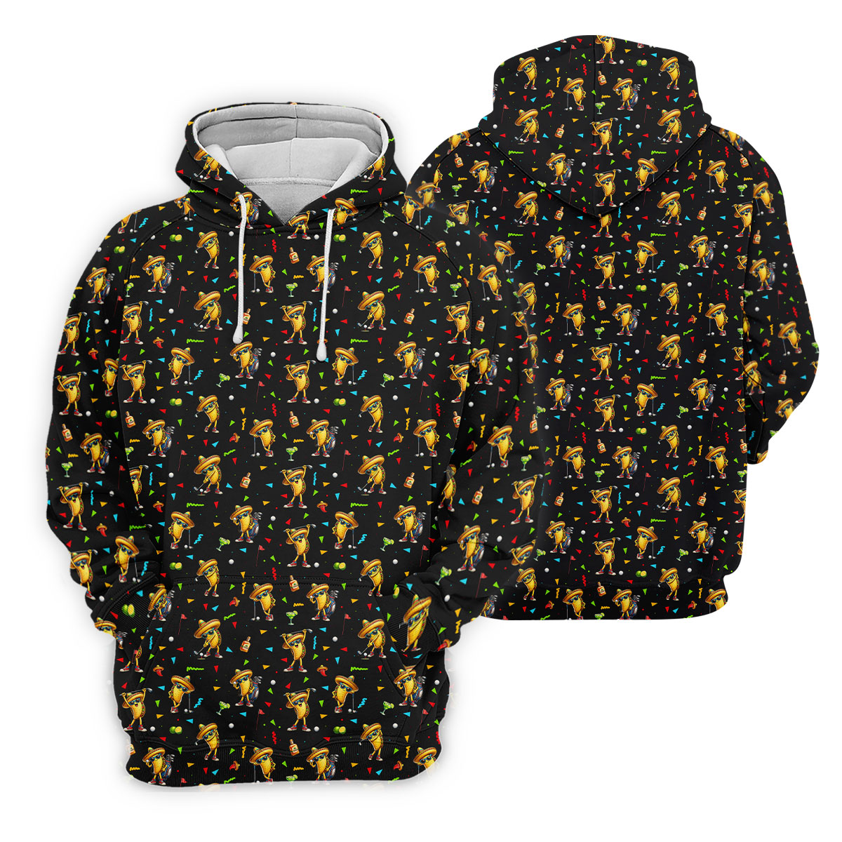 Fairway Fiesta Taco Margarita Mexico Theme Black Golf Shirt, Women Golf Shirts, Ladies Golf Shirt