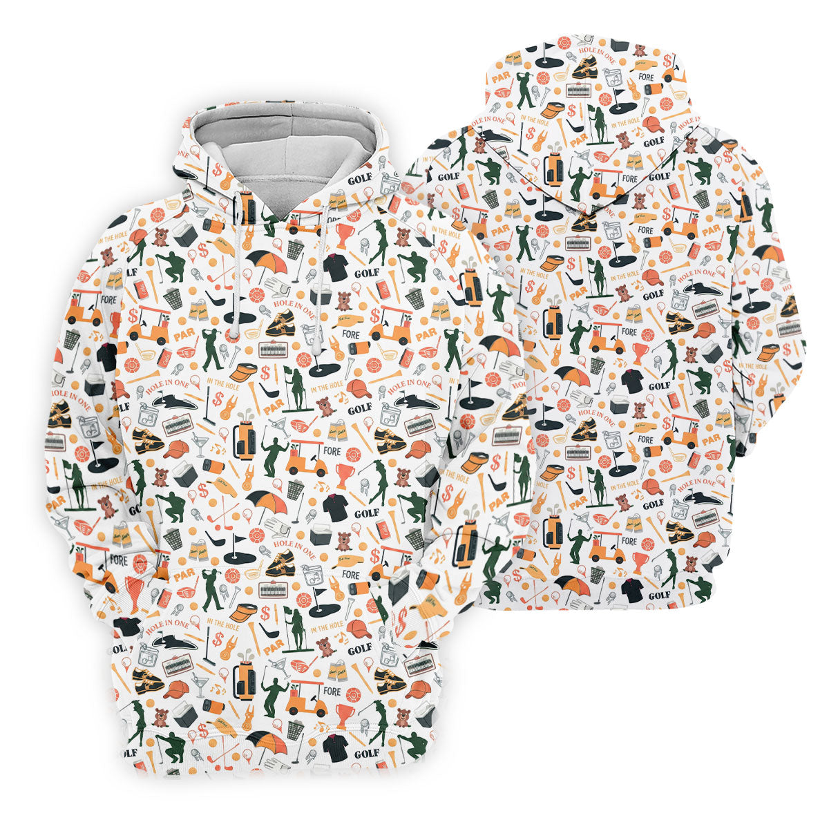 Golf Equipment Cart Ball Pattern Polo Shirt, Women’s Golf Polo, Performance Golf Shirt