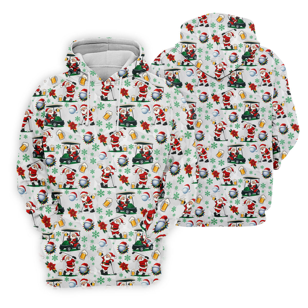 Santa Beer Christmas Golf Polo Shirt, Christmas Golf Shirt, Womens Golf Apparel