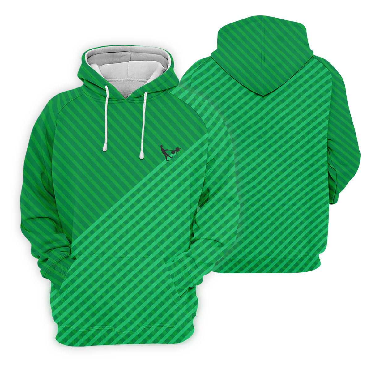Lawn Mower Green Cross Stripe Father's Day Golf Shirt, Polo Shirts For Men, Golf Gift For Dad