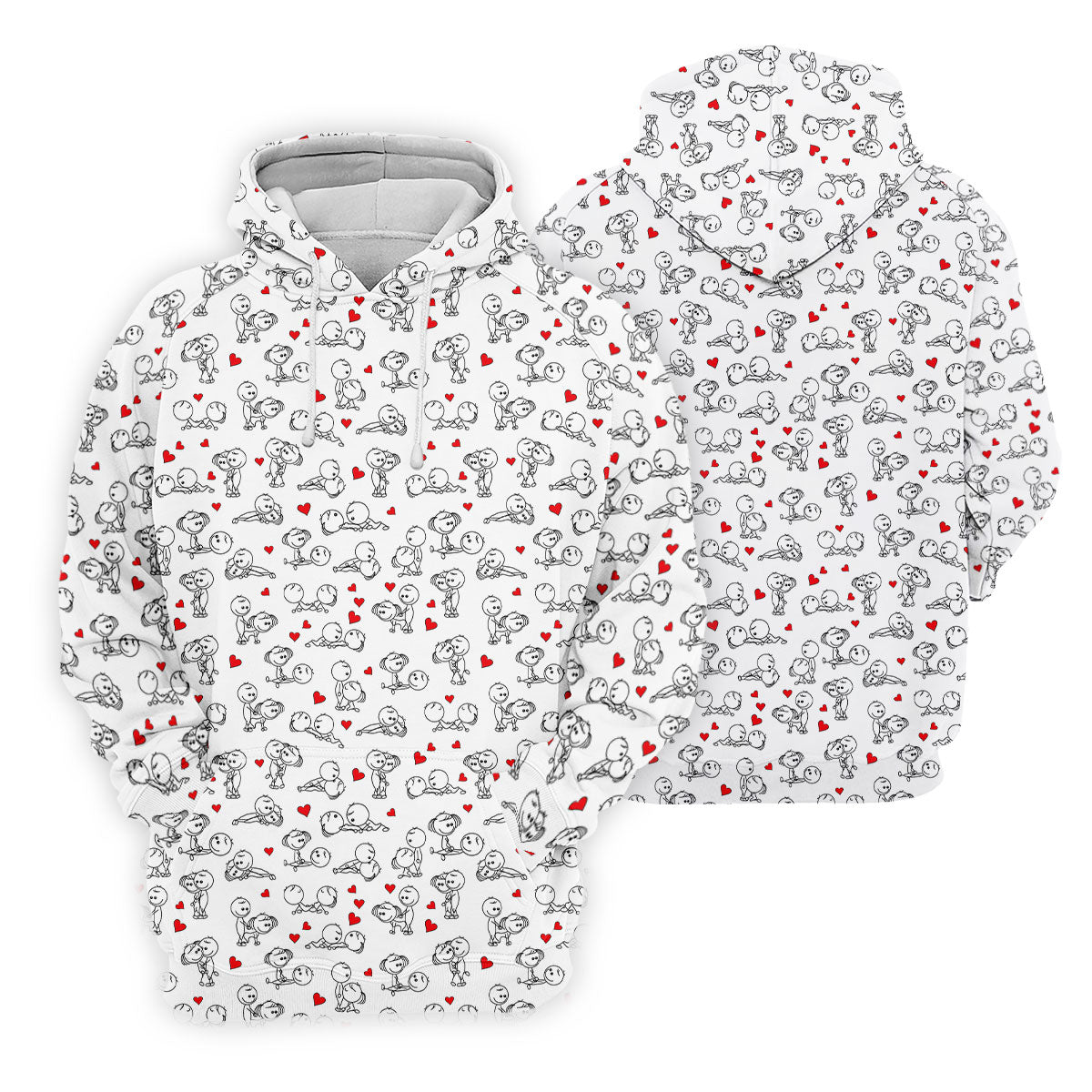 Naughty Position Stick Figure Couple White Golf Shirt, Golfer Valentines Gift, Fun Women's Golf Shirts, Ladies Golf Shirts