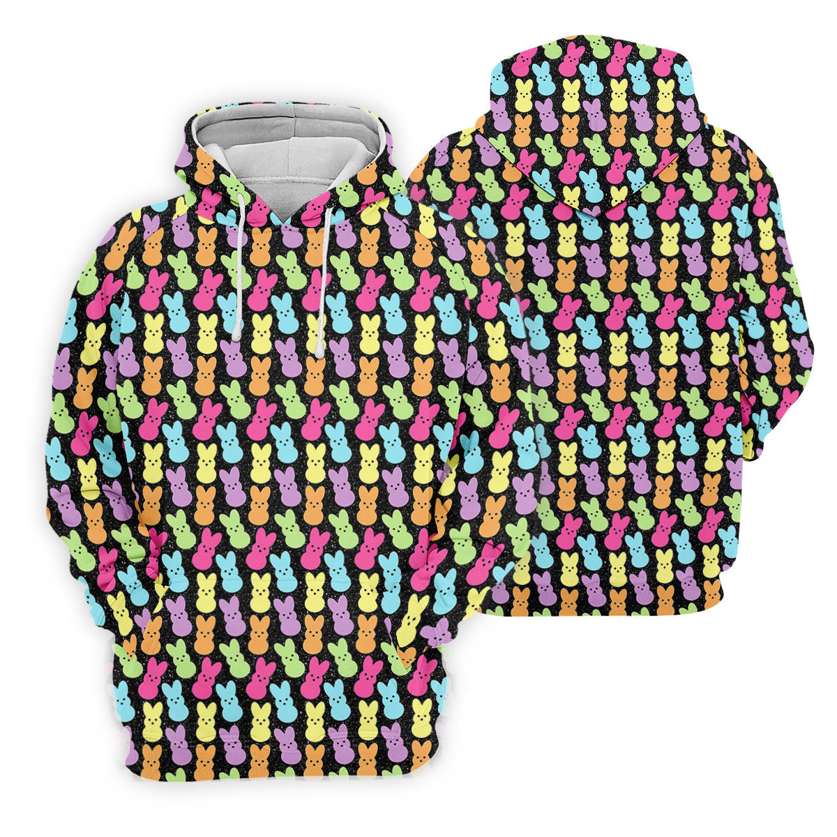 Colorful Easter Peeps Black Golf Shirt, Women Golf Top, Cute Golf Outfit, Ladies Golf Shirts