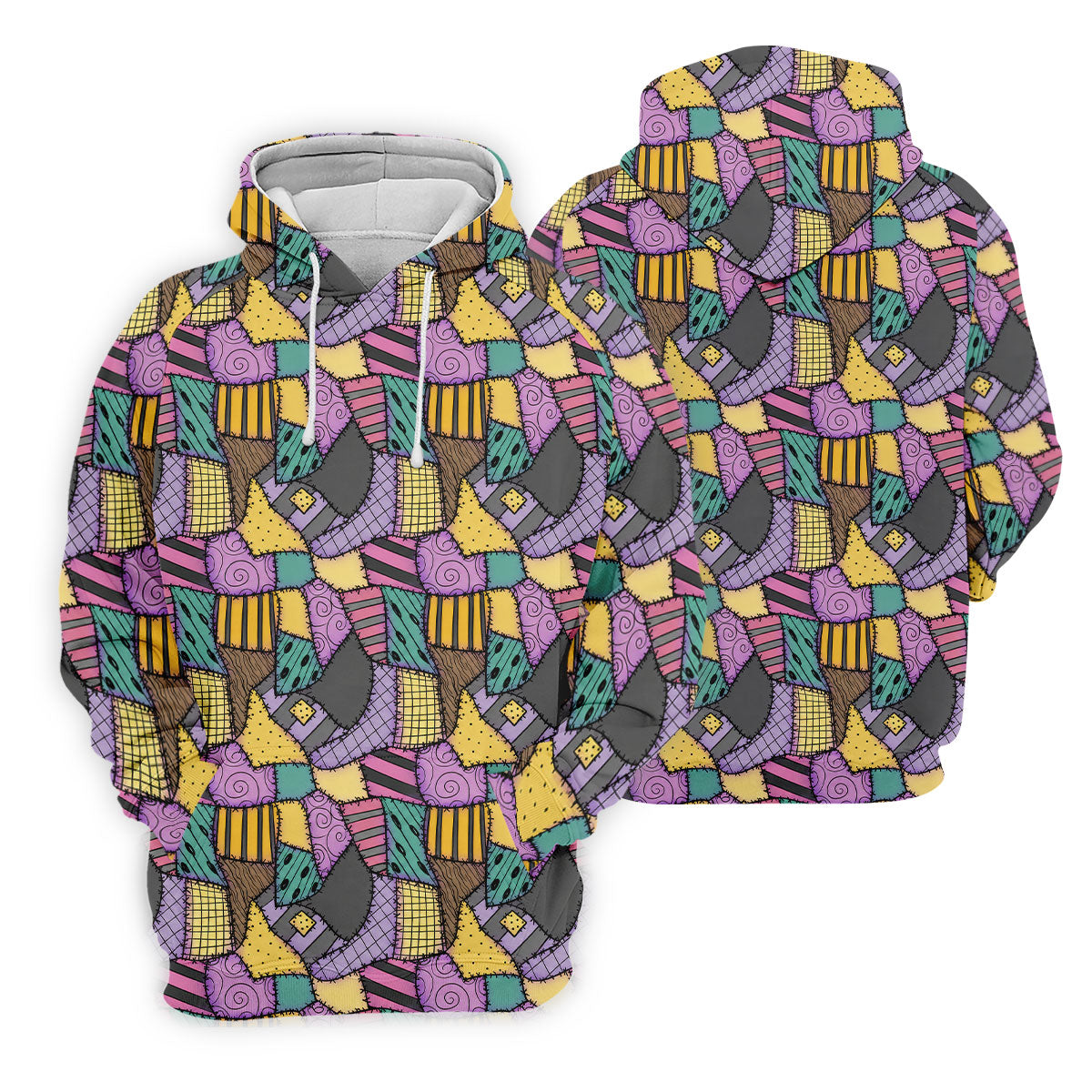 Halloween Patchwork Pattern Golf Polo Shirt, Women's Golf Tops, Golf Polo For Women