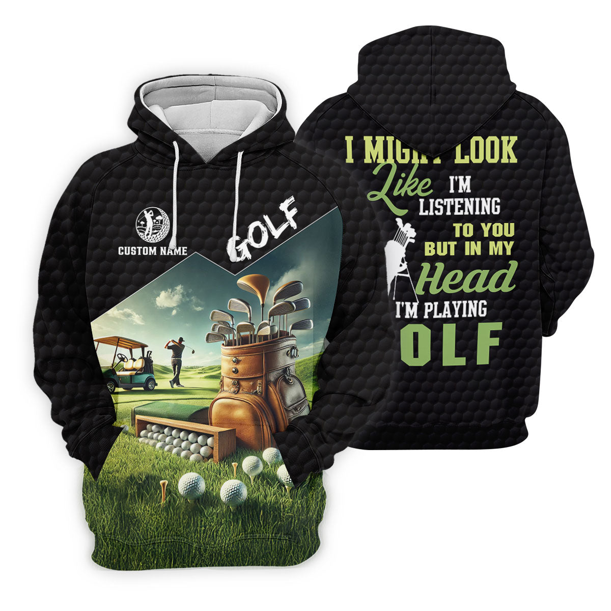 In My Head I'm Playing Golf Funny Golf Shirt, Custom Golf Shirts, Golf Shirt For Women