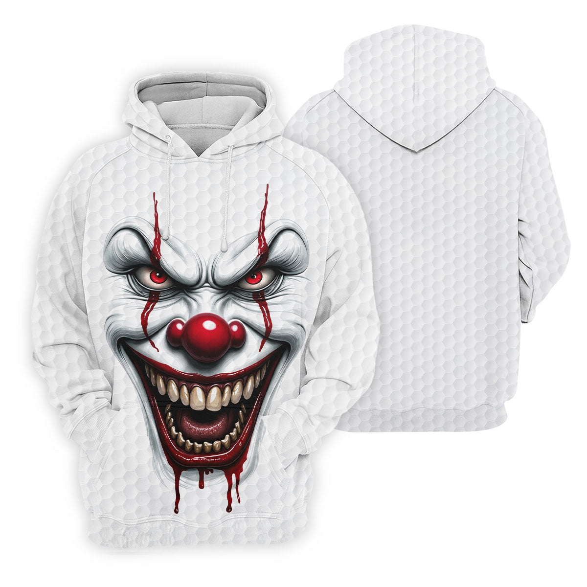 Clown Horror Character Golf Ball Halloween Polo Shirt, Men's Golf Shirt, Mens Golf Polo