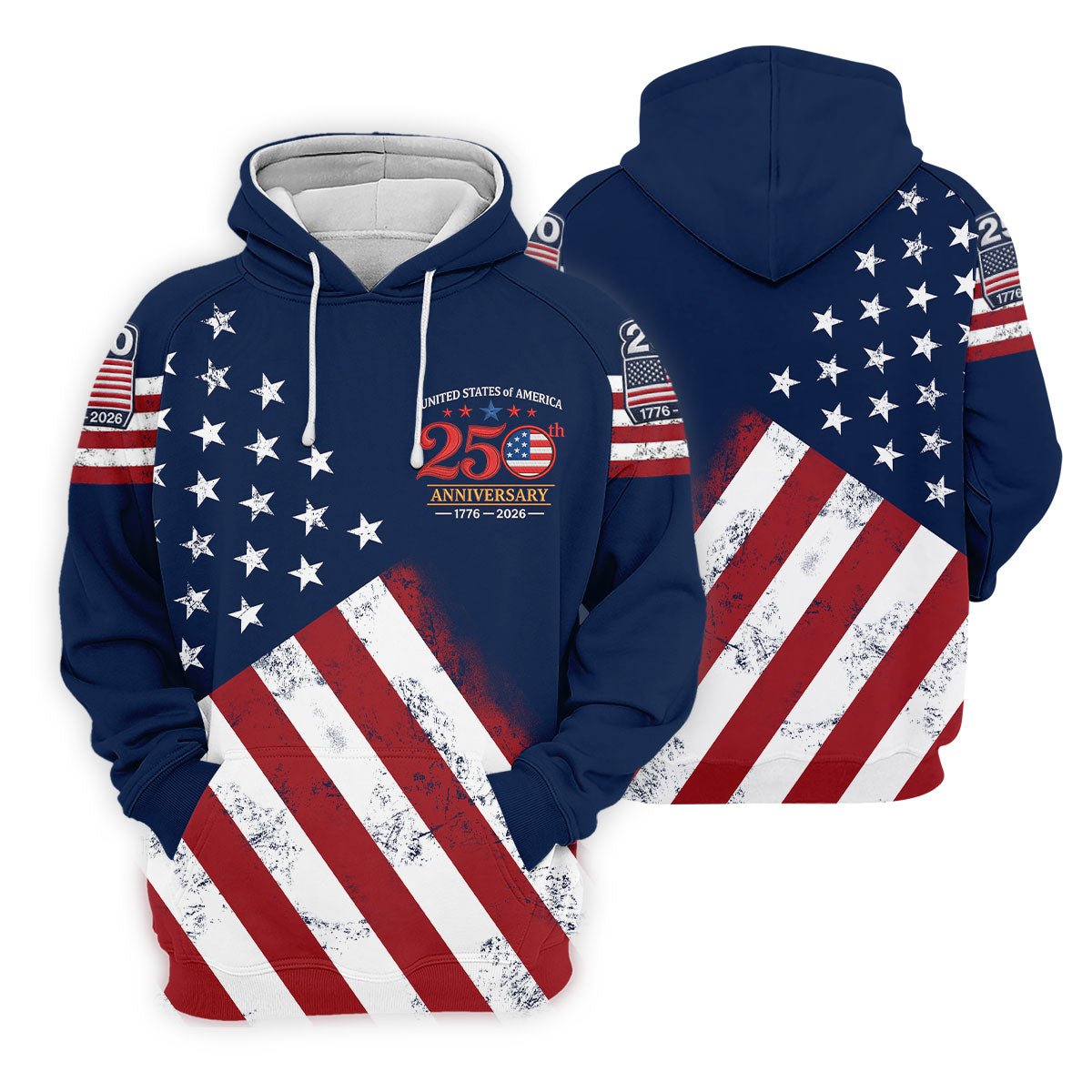 USA 250th Anniversary Father's Day American Flag Golf Shirt, 4th Of July Polo Shirts For Men
