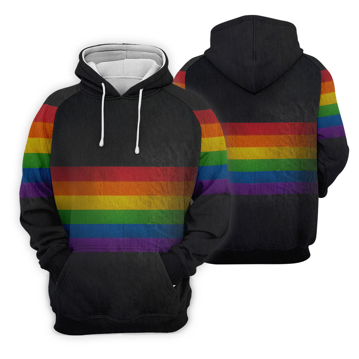 Pride Rainbow Flag Retro Golf Shirt, LGBTQ Month Polo Shirts For Men, Golf Shirts For Men
