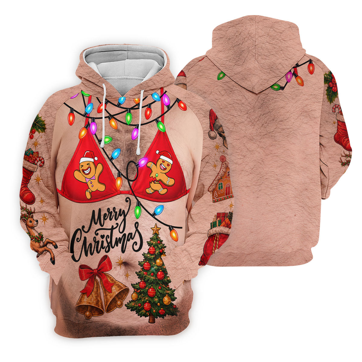 Merry Christmas Gingerbread Bra Polo Shirt, Mens Golf Shirts, Polo Shirts For Men