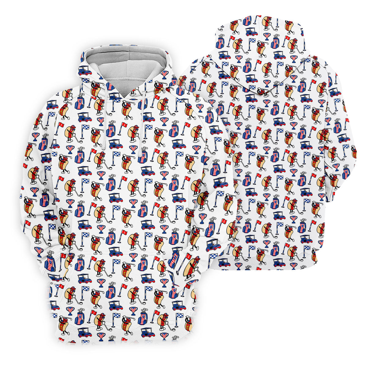 Funny Hot Dog Pattern Polo Shirt, 250 Years USA Patriotic Golf Shirt, 4th Of July Golf Shirt, Golf Shirts For Men