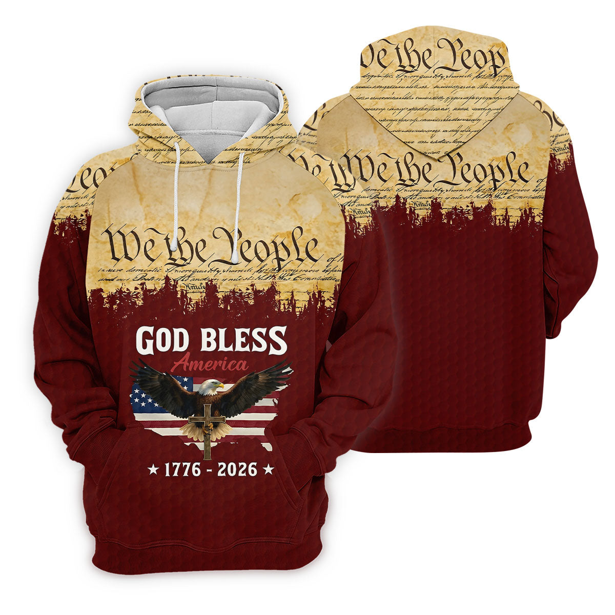 We The People God Bless America Patriotic Golf Shirt, 250 Years 4th Of July Golf Shirt For Women