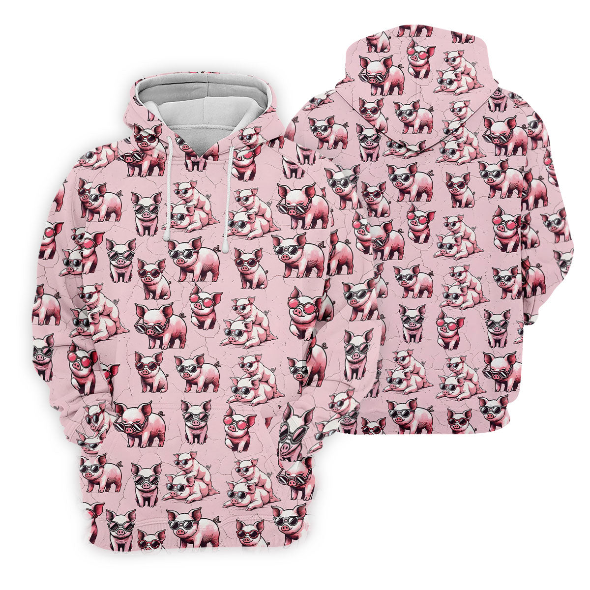 Cute Piglets Wearing Sunglasses Hawaiian Golf Polo, Golf Tops For Men, Funny Golf Shirt, Golfing Apparel