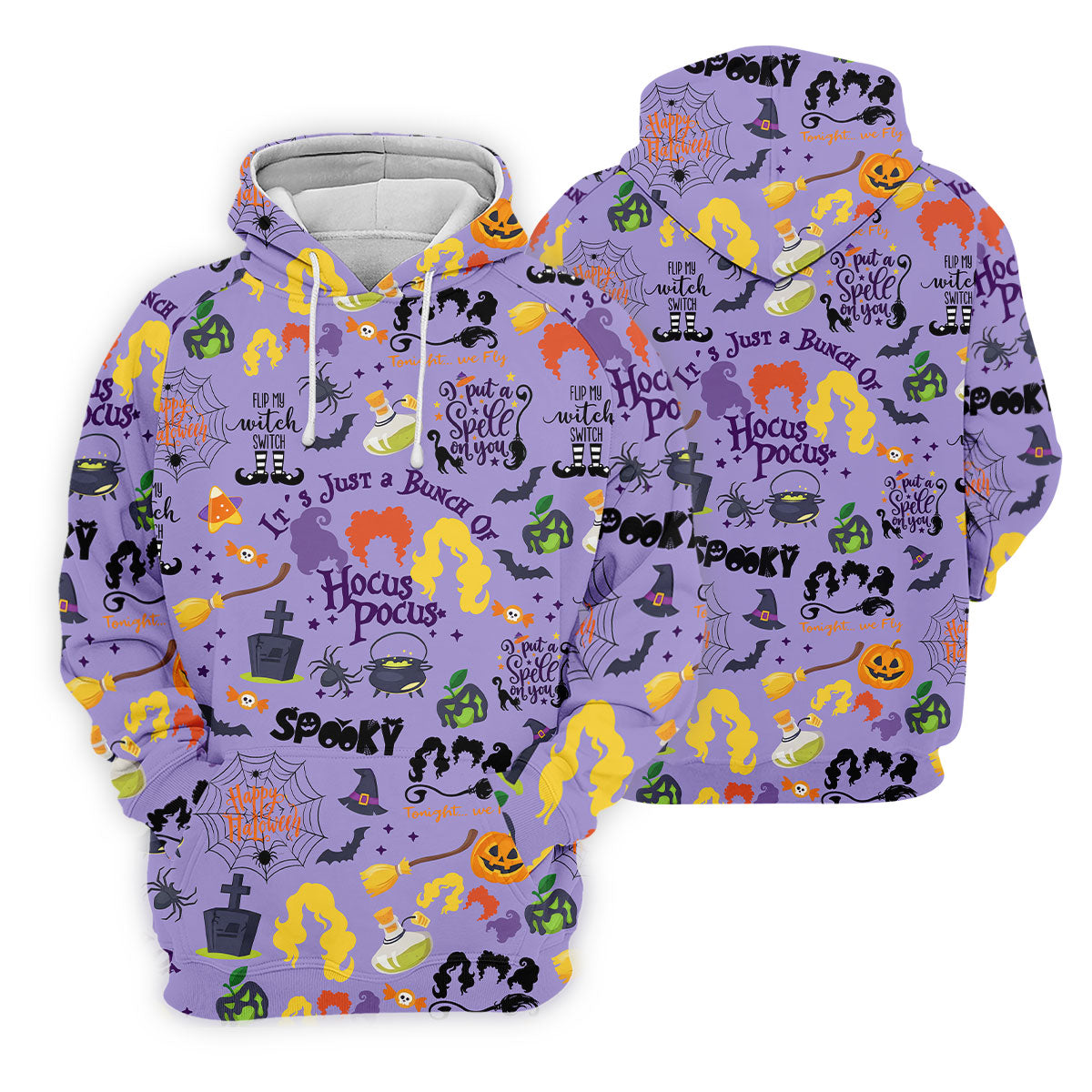 Happy Halloween Witch Spell Pattern Polo Shirt, Mens Golf Polo, Hawaiian Golf Shirt