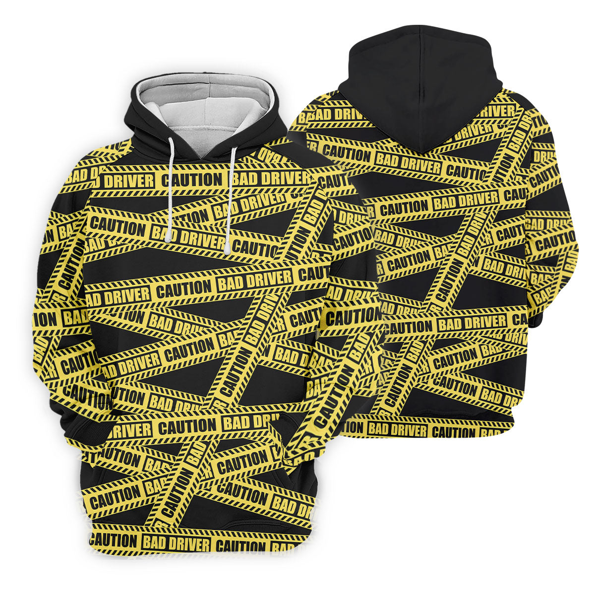 Funny Bad Driver Caution Tape Golf Polo Shirt, Golf Shirts For Women, Performance Golf Shirt