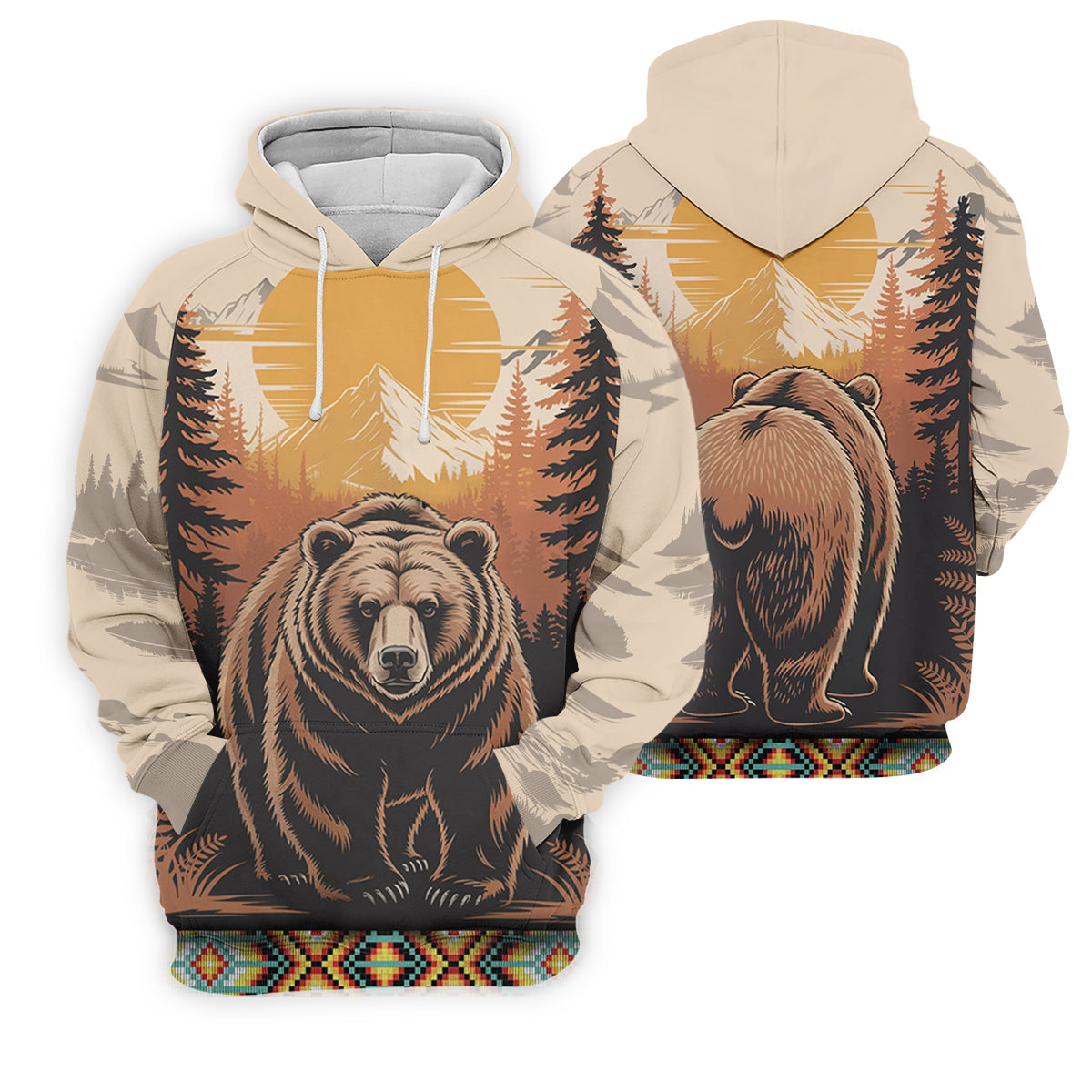 Native Heritage Wild Bear Women's Golf Tops, Native American Ancestry Ladies Golf Polos, Indigenous Peoples Month
