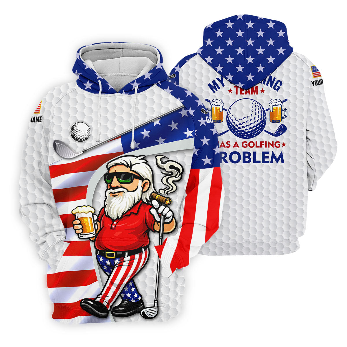 My Drinking Team Has A Golfing Problem Funny 4th Of July Golf Shirt, 250 Years Golf Shirts For Men