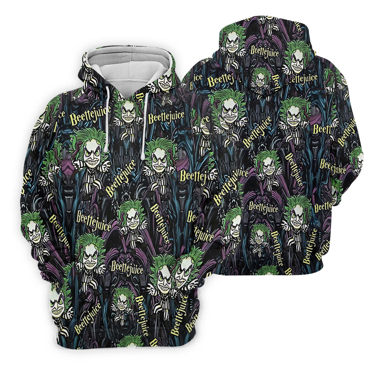 Halloween Horror Character Cartoon Hawaiian Golf Shirt, Women's Golf Polo, Printed Golf Shirt