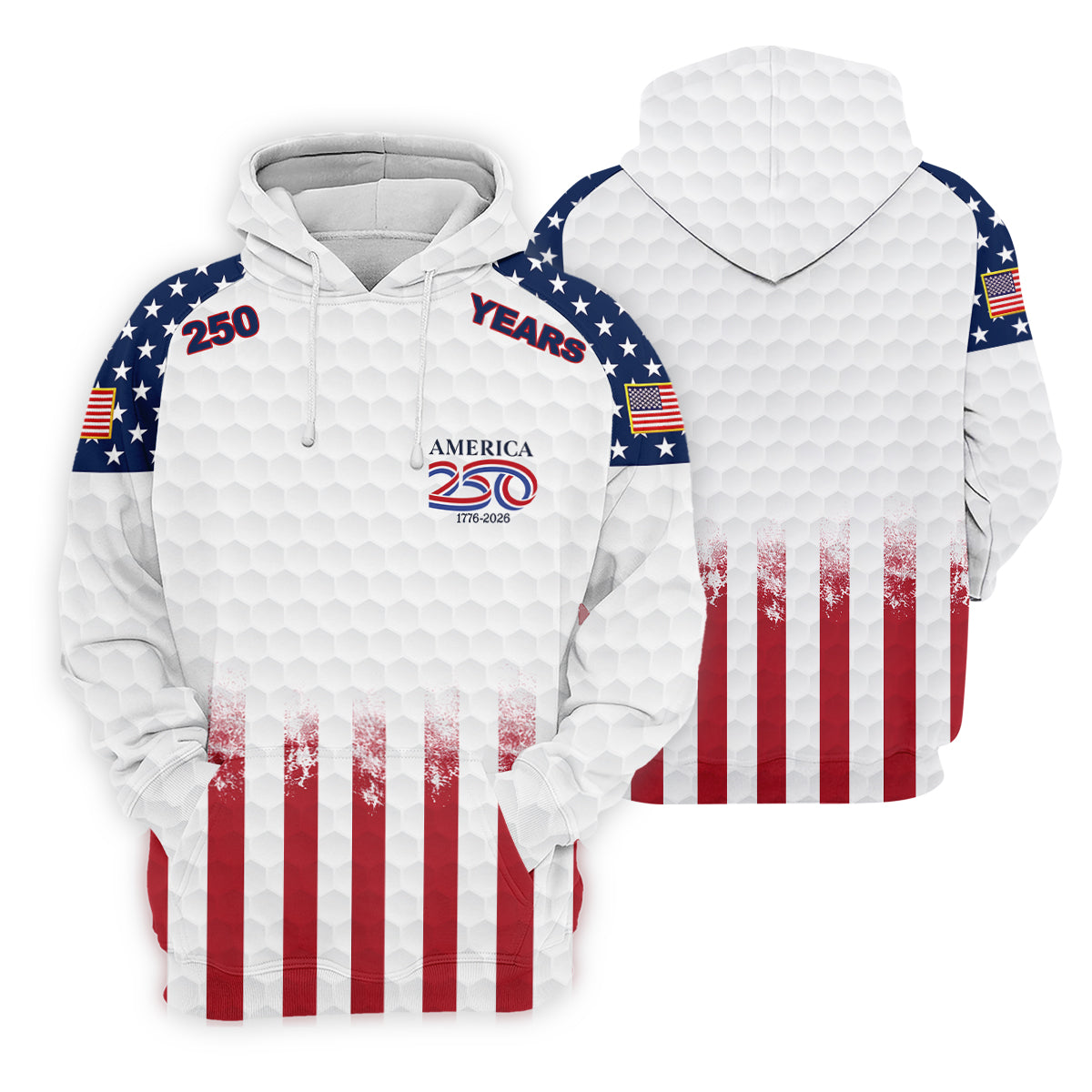 250 Years America Golf Ball Pattern 4th Of July Golf Shirt, Patriotic Golf Shirt, Golf Shirt For Women