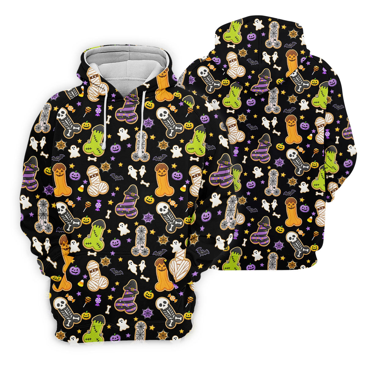 Funny Adult Halloween Cookie Pattern Polo Shirt, Ladies Golf Top, Printed Golf Shirt