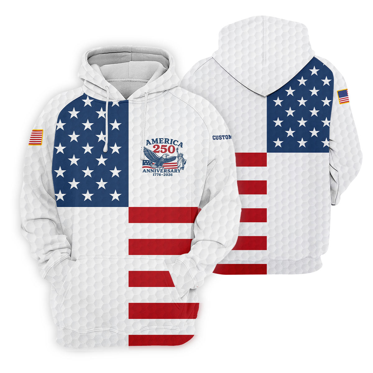 America 250 Anniversary Golf Ball Pattern Patriotic Golf Shirt, 4th Of July Golf Shirt For Women