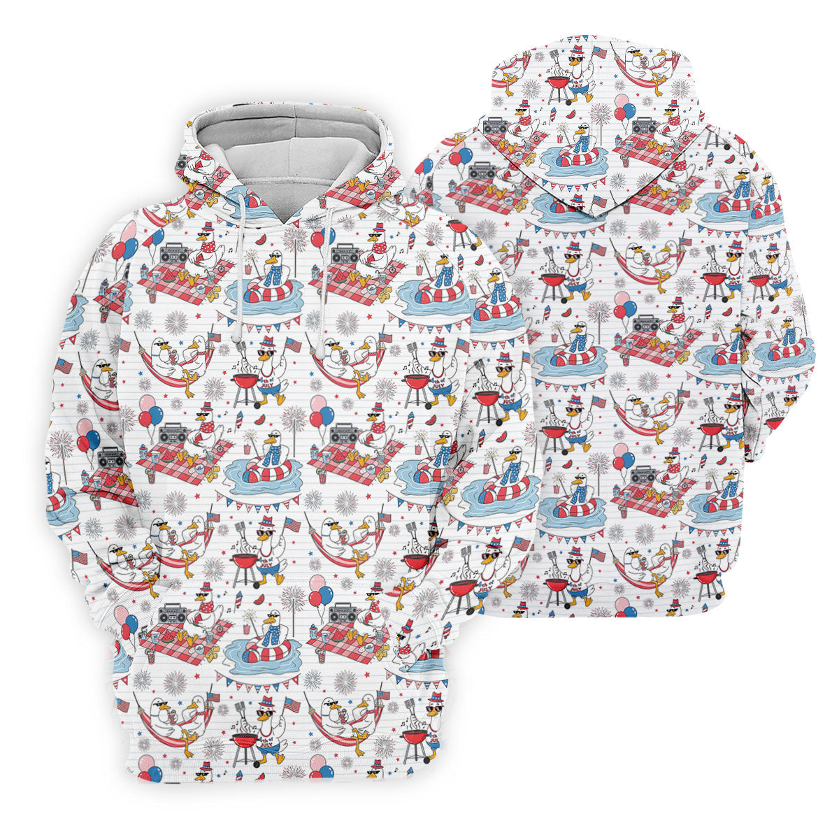 Funny Patriotic Duck Summer Party Polo Shirt, Womens Golf Polo, Golf Shirts For Women
