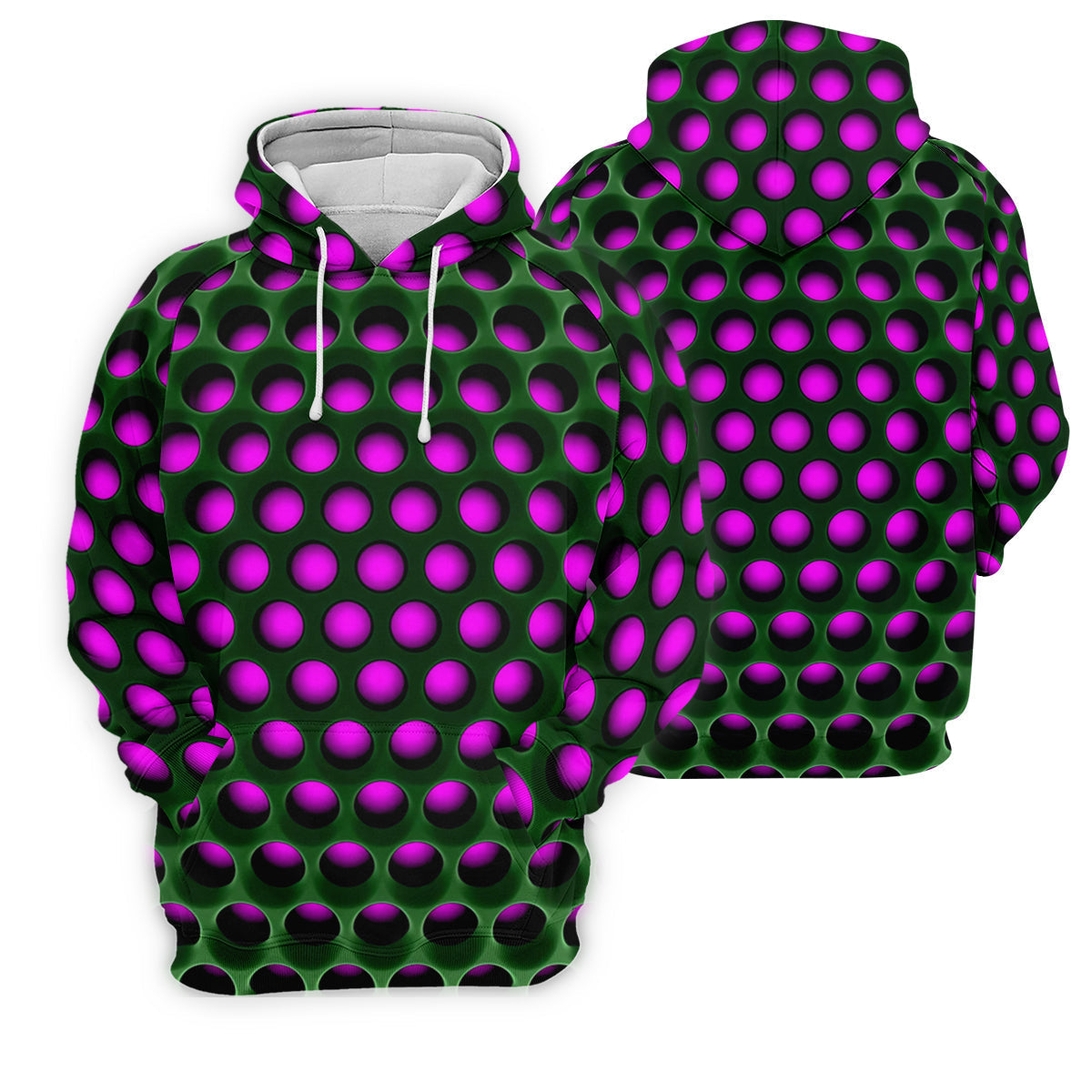 3D Effect Circular Pattern Purple Golf Shirt, Cool Golf Outfit, Women Golf Top, Ladies Golf Shirts