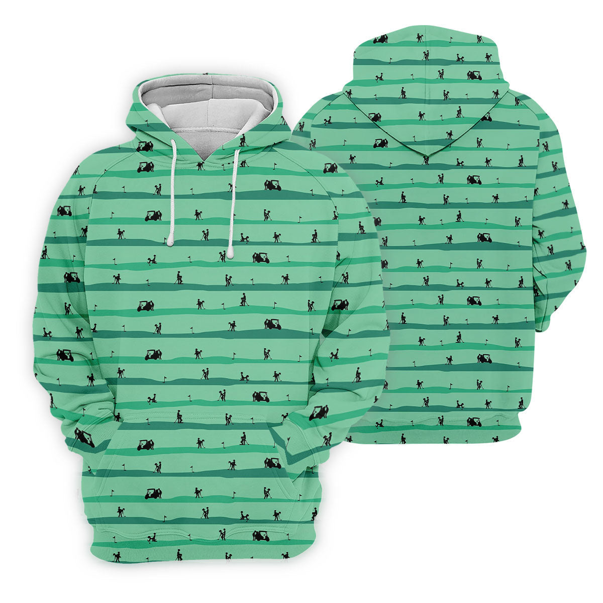 Funny Golf Couple Silhouette Pattern Polo Shirt, Golf Tops For Women, Ladies Golf Shirts