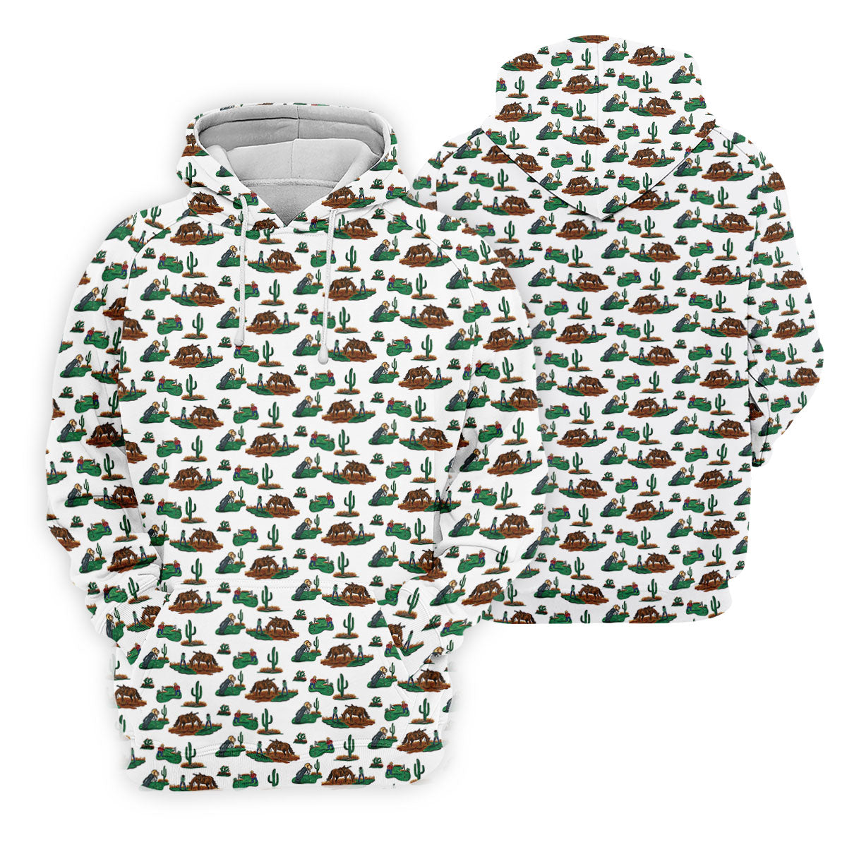 Western Golf Course Pattern Golf Polo Shirt, Ladies Golf Shirt, Women's Golf Apparel