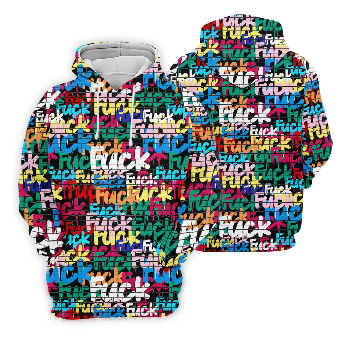 Bold Colorful Fuck Graffiti Typography Golf Shirt, Women's Golf Tops, Golf Shirts For Women