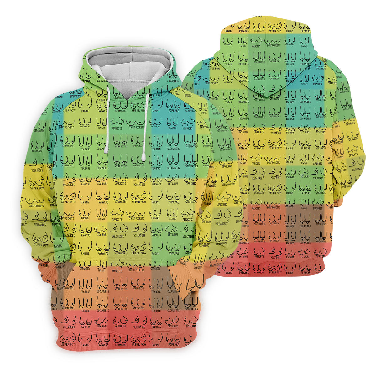 Watermelons Funny Boob Pattern Golf Polo Shirt, Women's Golf Tops, Printed Golf Shirt
