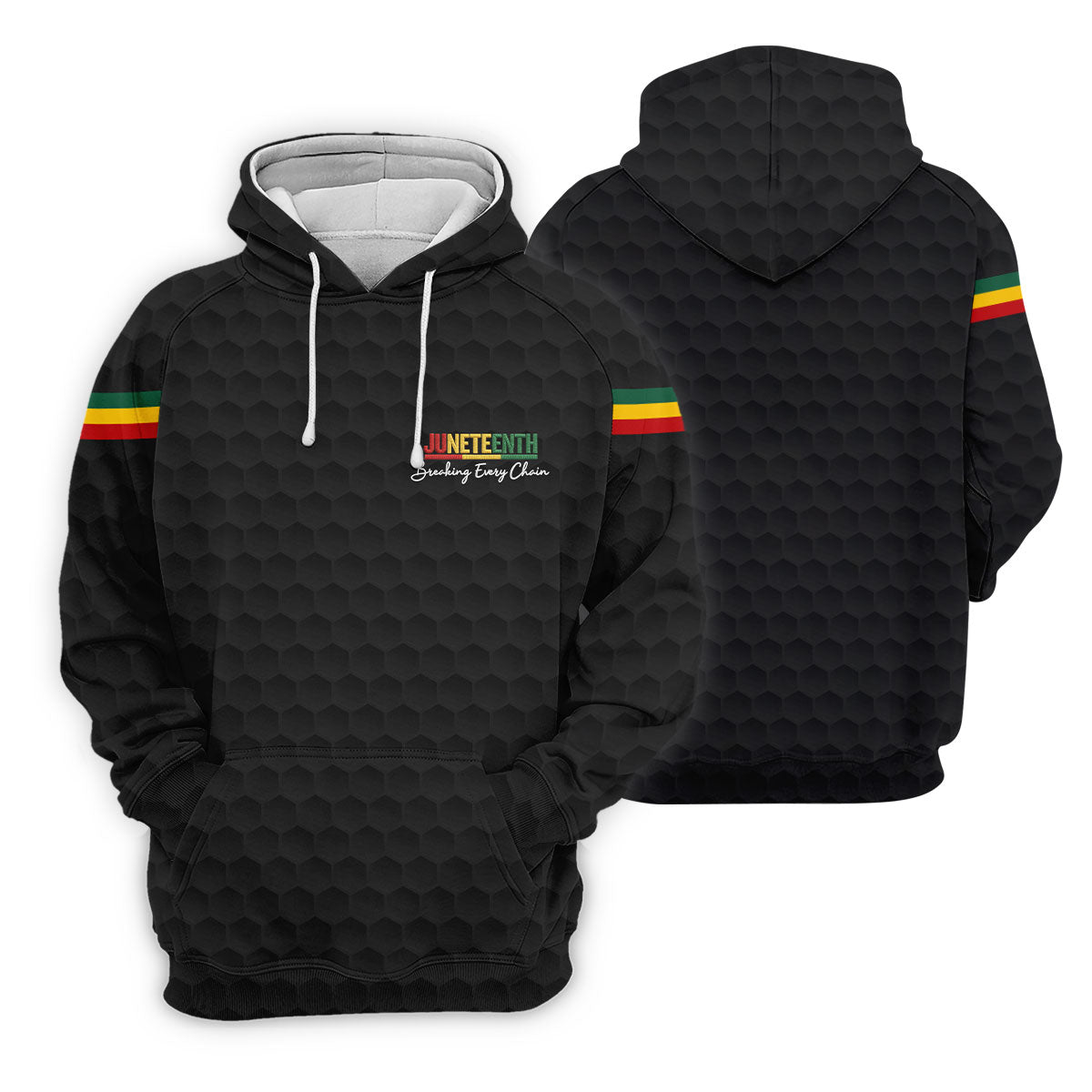 Juneteenth Breaking Every Chain Golf Ball Pattern Golf Tops For Men, Black Heritage Day Golf Shirts For Men