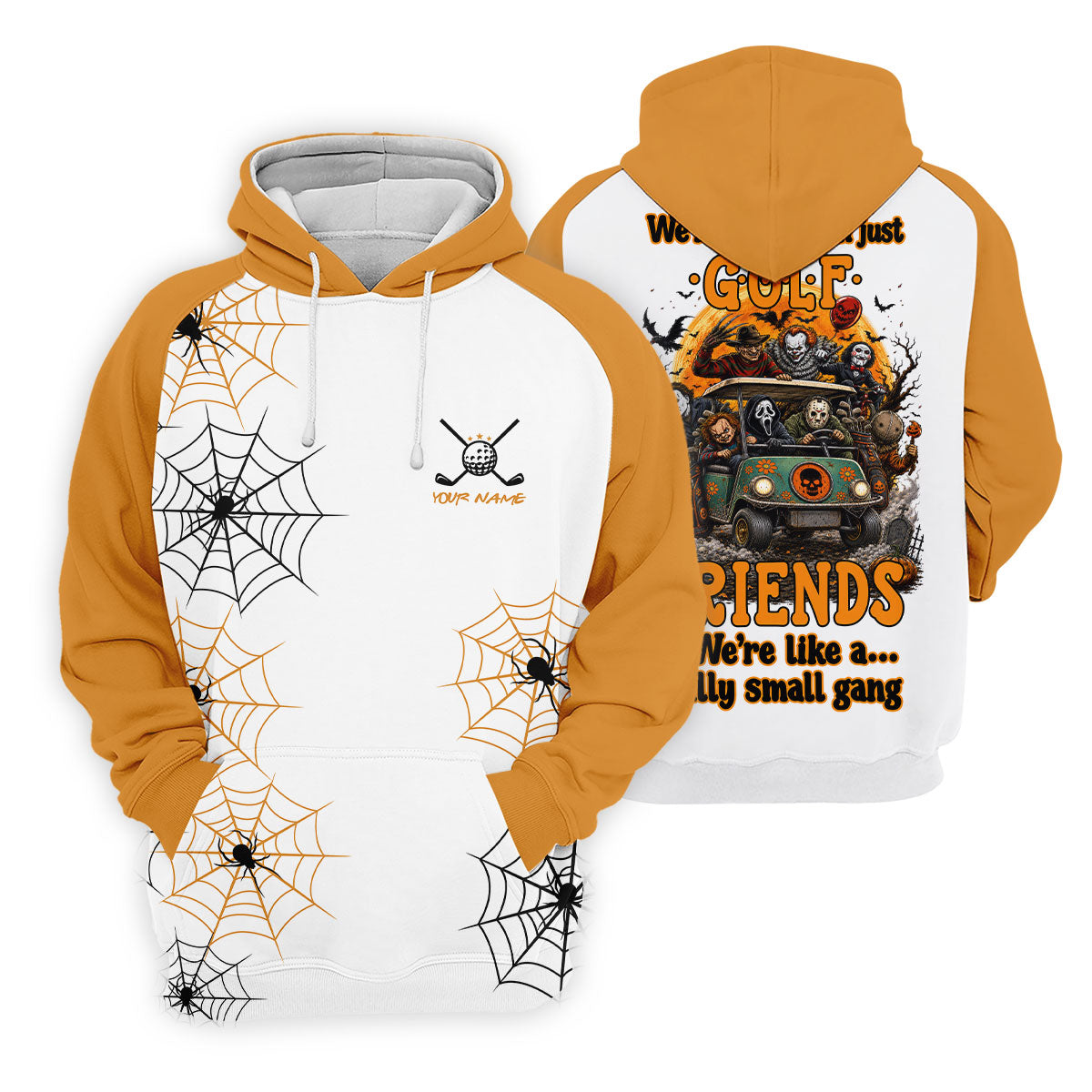 Custom Halloween Golf Friends Hawaiian Golf Shirt, Women’s Golf Polo, Golf Shirts For Women