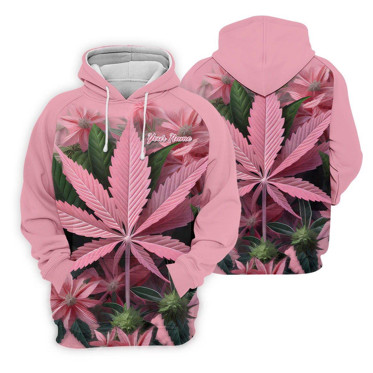 Pink Marijuana Leaf Women's Golf Shirt, Funny Weed Golf Shirt, Custom Ladies Golf Shirt, Ladies Golf Polos