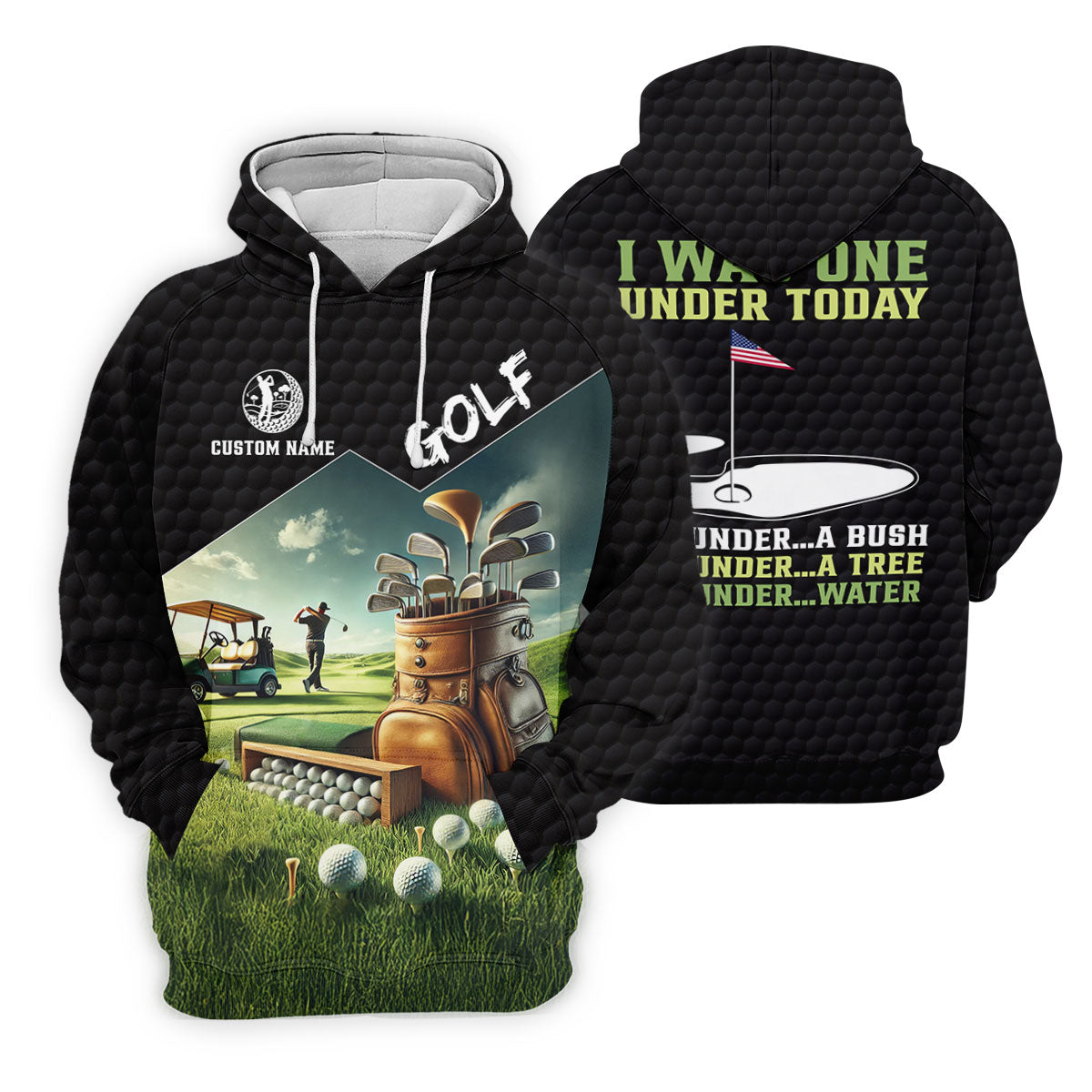 I Was One Under Today Golf Ball Pattern Funny Golf Shirt, Custom Golf Shirts, Golf Shirt For Women