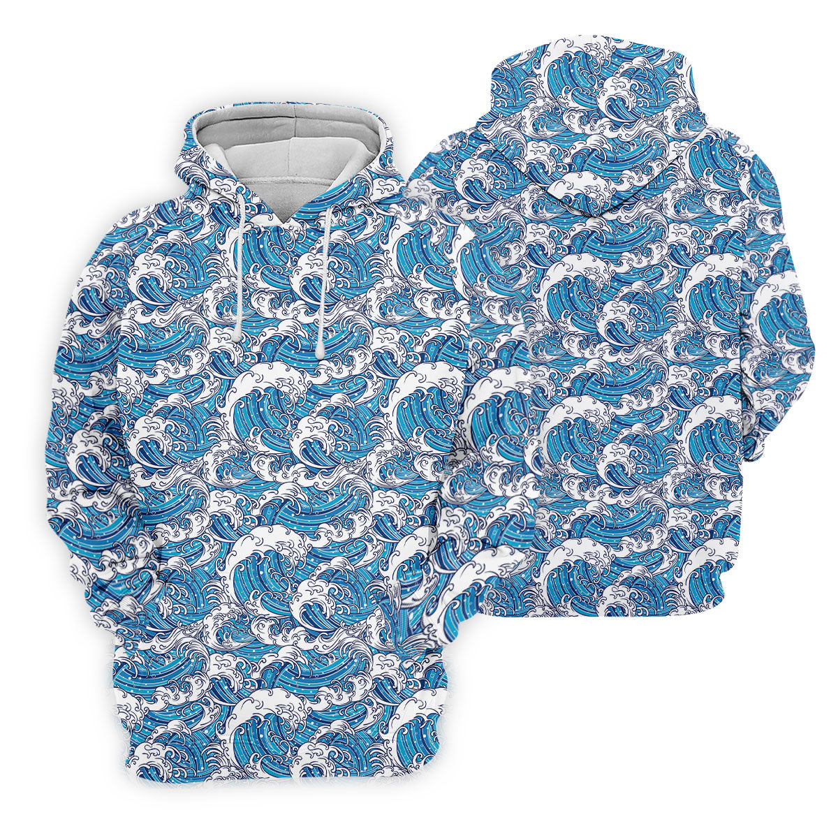 Blue Ocean Wave Pattern Golf Shirt, Women’s Golf Tops, Golf Shirts For Women, Printed Golf Shirt