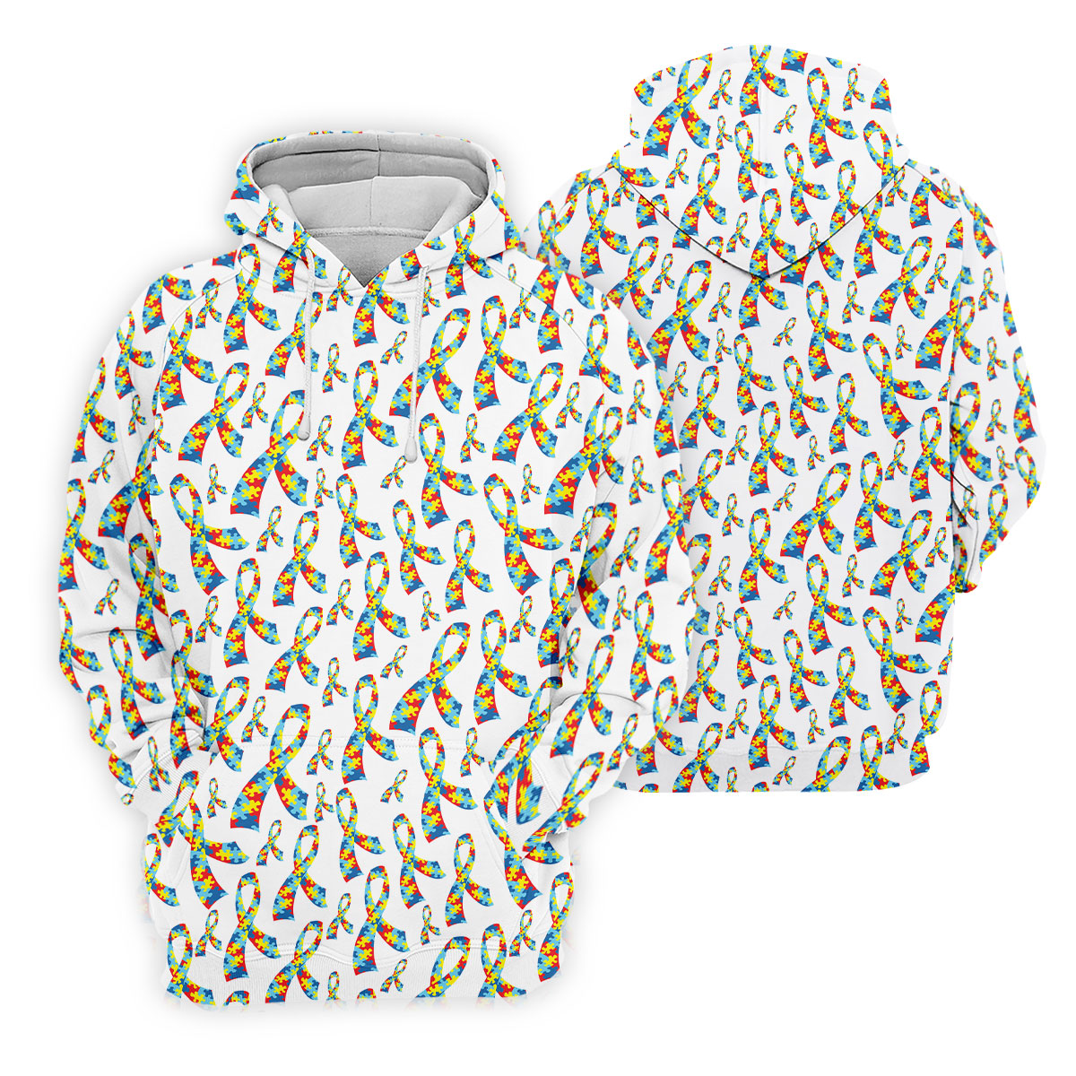 Autism Awareness Ribbon Women's Golf Tops, Autism Ribbon Ladies Golf Shirts, Ladies Golf Polos