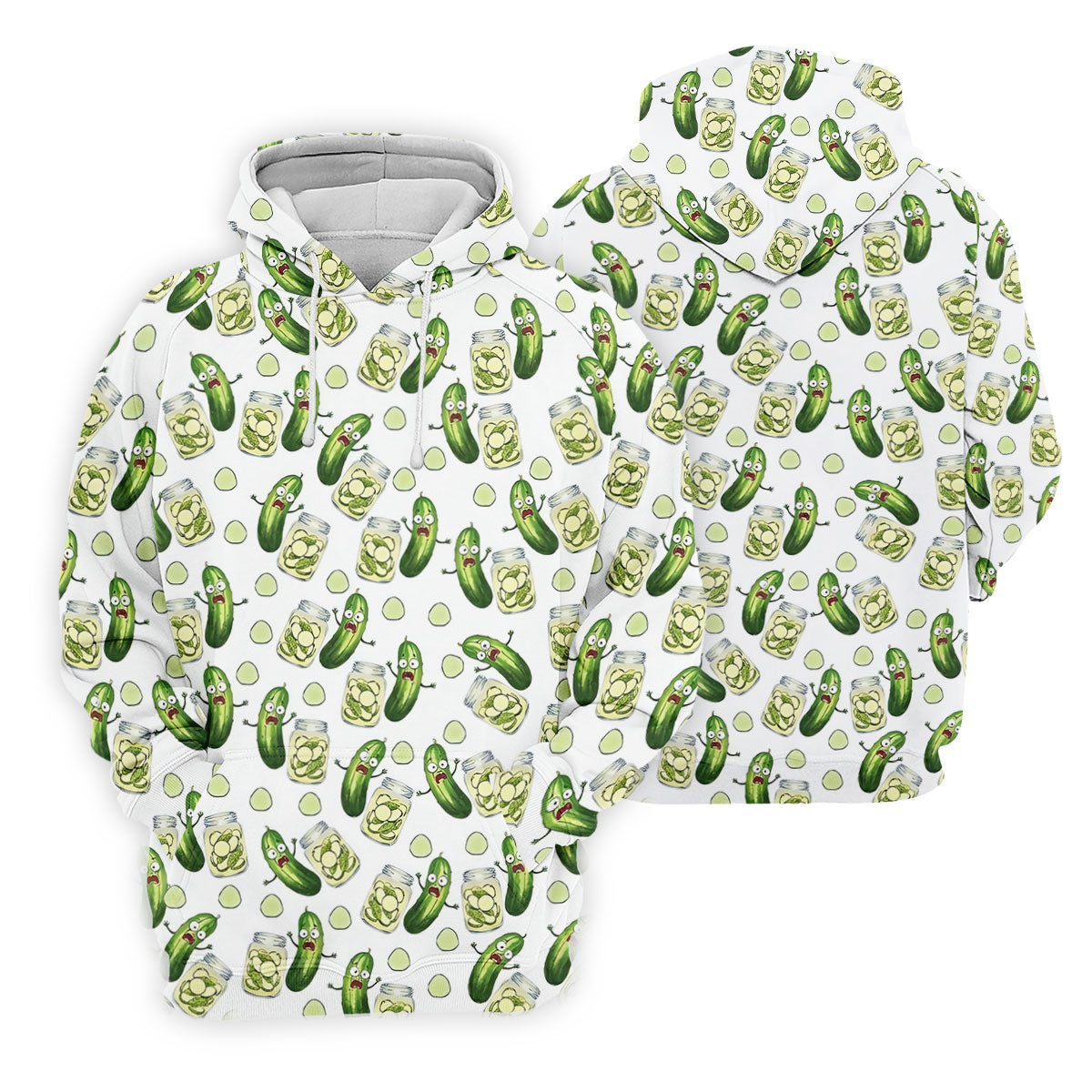 Funny Pickle Hawaiian Golf Shirt, Cartoon Style Women's Golf Tops, Ladies Golf Shirts