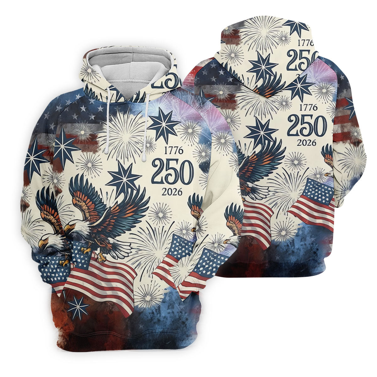 United States 250th Anniversary Patriotic Eagle Vintage Golf Shirt, 4th Of July Golf Shirt For Women
