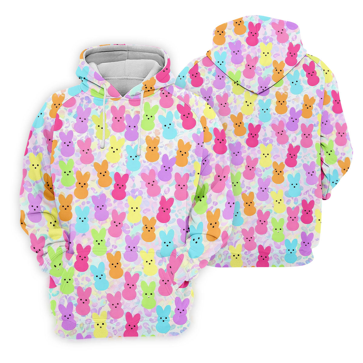 Pastel Easter Peeps Women Golf Top, Cute Golf Outfit, Fun Women's Golf Shirts, Ladies Golf Shirts