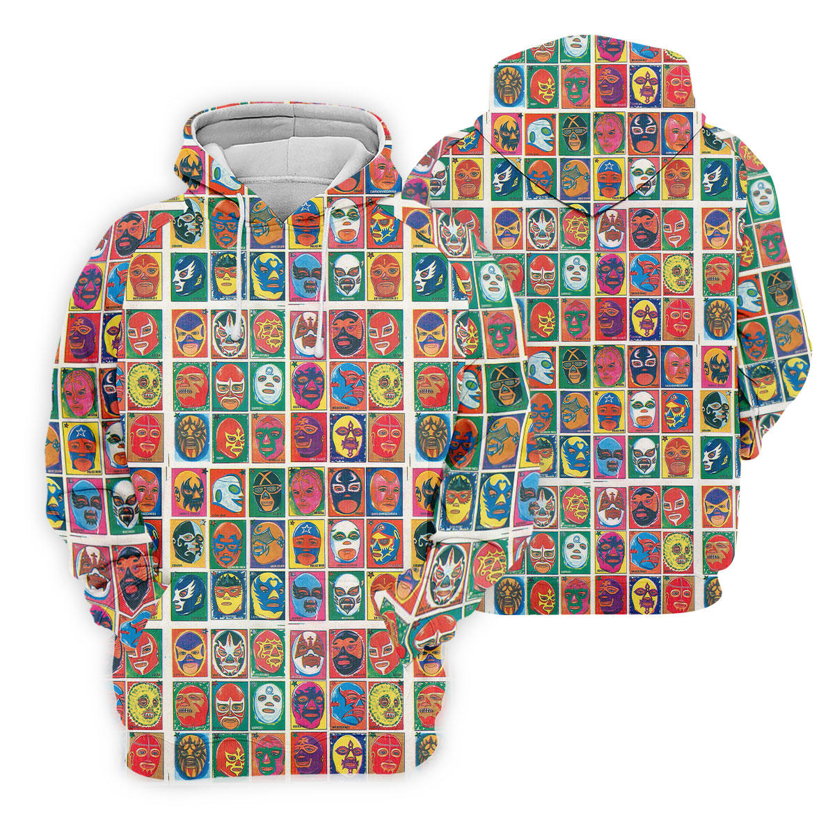 Lucha Libre Mask Grid Pattern Ladies Golf Tops, Cinco De Mayo Celebration Golf Shirt For Women