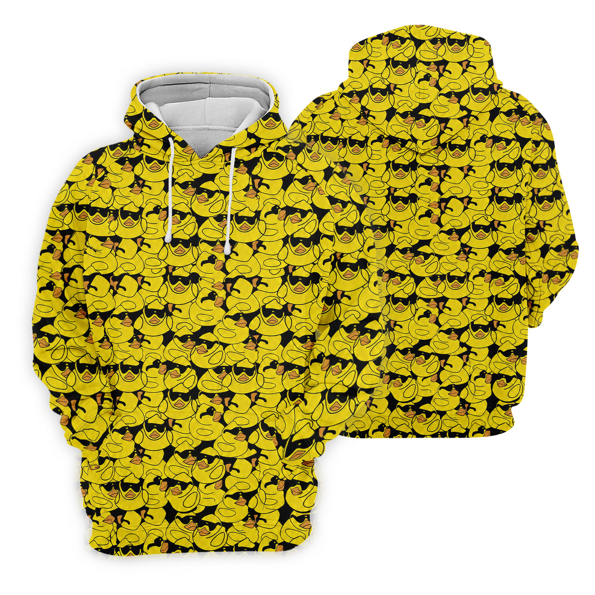 Yellow Sunglasses Rubber Duck Hawaiian Golf Shirt, Hawaiian Golf Shirt, Mens Golf Shirts, Golf Apparel For Men