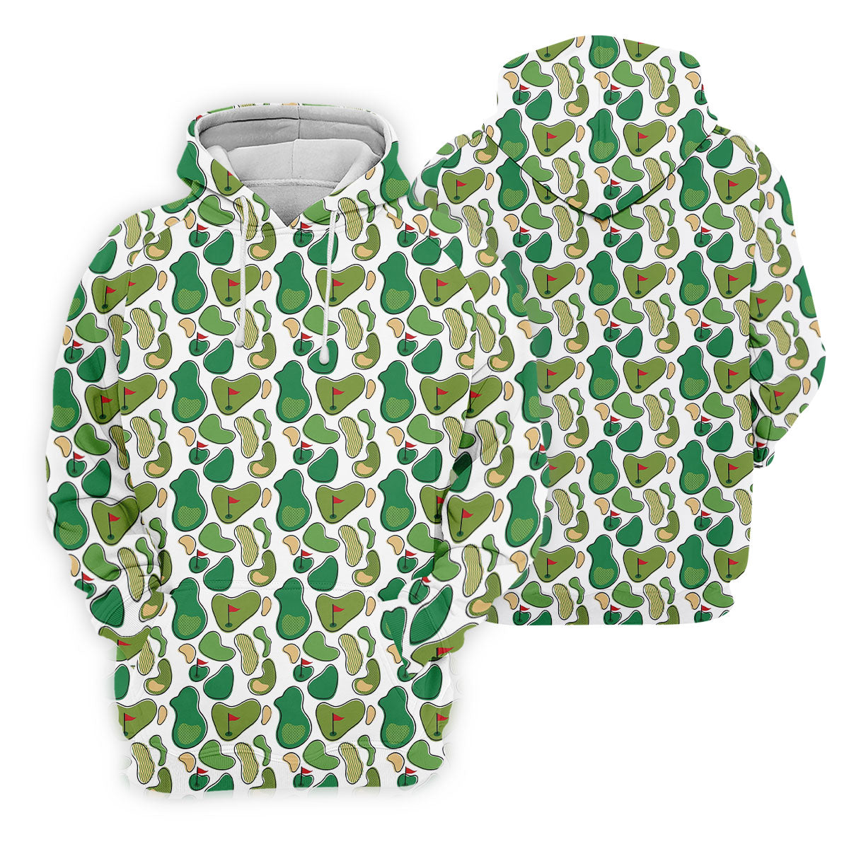 Mini Golf Course Seamless Pattern Women's Golf Tops, Performance Golf Polos, Ladies Golf Shirts
