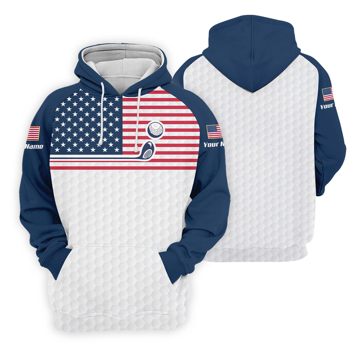 Patriot American Flag Golf Club Golf Ball Pattern Patriot American Flag Golf Club Golf Ball Pattern 250th Anniversary Patriotic Golf Shirt, Women's Golf Tops